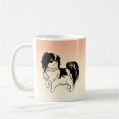 Kleine zwarte en witte honden op Oranje Mok (Links)