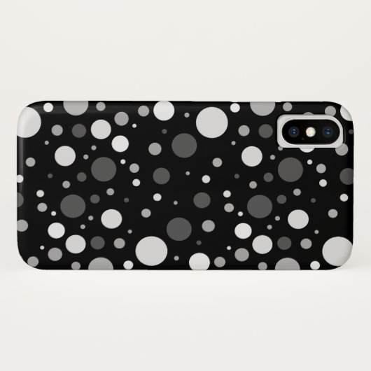 Kleine zwarte en witte pooldots Case-Mate iPhone case (Achterkant (horizontaal))