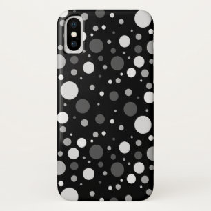 Kleine zwarte en witte pooldots iPhone x hoesje