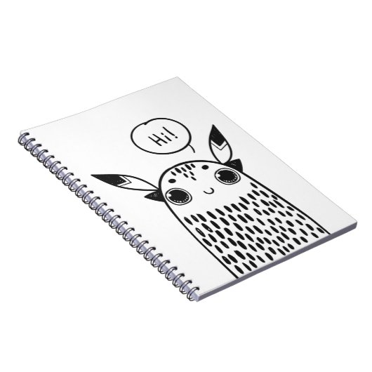 Kleine zwarte en witte staafjes afgebeeld notitieboek (Rechterzijde)