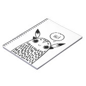 Kleine zwarte en witte staafjes afgebeeld notitieboek (Linkerzijde)