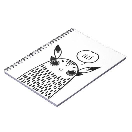 Kleine zwarte en witte staafjes afgebeeld notitieboek (Linkerzijde)