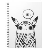 Kleine zwarte en witte staafjes afgebeeld notitieboek (Voorkant)