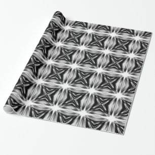 Kleine zwarte en witte ster cadeaupapier