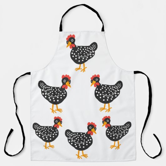 Kleine zwarte hennen schort (Voorkant)