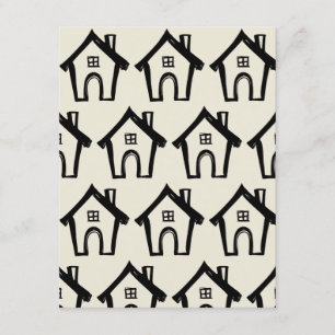 Kleine zwarte huizen, we hebben verhuisde crème Ka Kaart