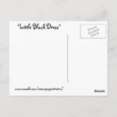 "Kleine zwarte jurk" Briefkaart (Achterkant)