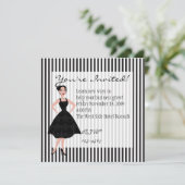 kleine zwarte jurk kaart (Staand voorkant)