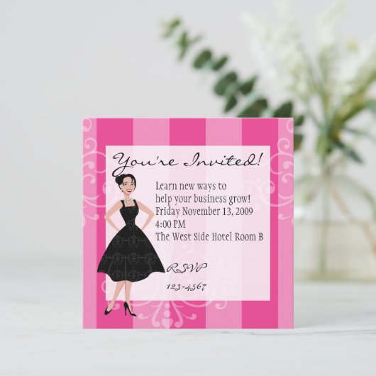 kleine zwarte jurk kaart (Staand voorkant)