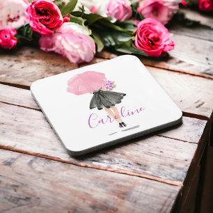 Kleine zwarte jurk Vrouw Stijlvolle Mode Bier Onderzetter