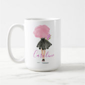 Kleine zwarte jurk Vrouw Stijlvolle Mode Koffiemok (Links)