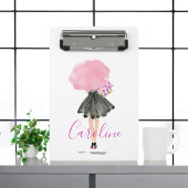 Kleine zwarte jurk Vrouw Stijlvolle Mode Mini Klembord