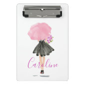 Kleine zwarte jurk Vrouw Stijlvolle Mode Mini Klembord (Voorkant)