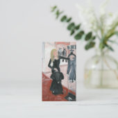 Kleine zwarte jurken visitekaartje (Staand voorkant)