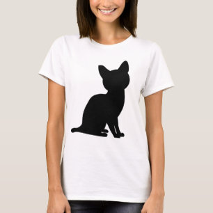 KLEINE ZWARTE KAT ART T-SHIRTS T - SHIRTS