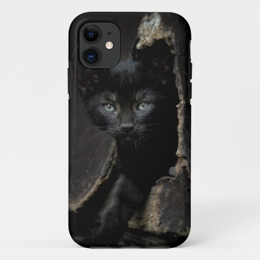 Kleine zwarte Kat Case-Mate iPhone Case (Achterkant)