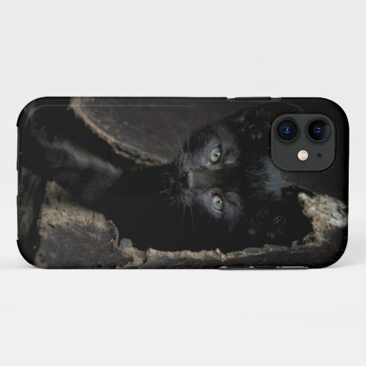 Kleine zwarte Kat Case-Mate iPhone Case (Achterkant (horizontaal))