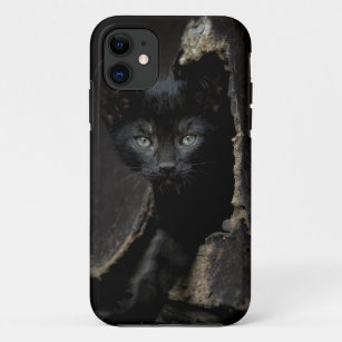 Kleine zwarte Kat Case-Mate iPhone Case