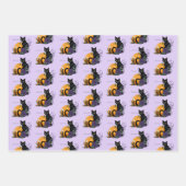 Kleine zwarte kat inpakpapier vel (Voorkant 3)