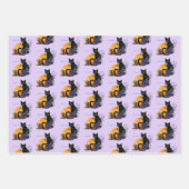 Kleine zwarte kat inpakpapier vel (Voorkant 2)