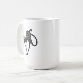 Kleine zwarte kat koffiemok (Voorkant links)