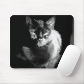 Kleine zwarte kat muismat (Met muis)