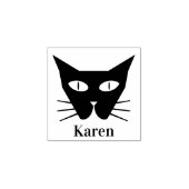 Kleine zwarte kat-ogen rubberstempel (Afrduk)