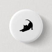 Kleine zwarte kat ronde button 3,2 cm (Voorkant)