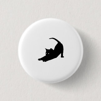 Kleine zwarte kat ronde button 3,2 cm