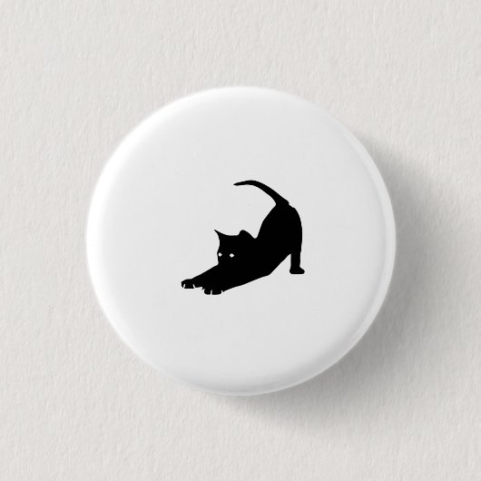 Kleine zwarte kat ronde button 3,2 cm (Voorkant)