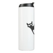 Kleine zwarte kat thermosbeker (Gedraaid links)