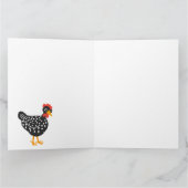 Kleine zwarte kip bedankkaart (Binnen)
