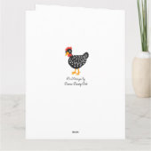 Kleine zwarte kip bedankkaart (Achterkant)