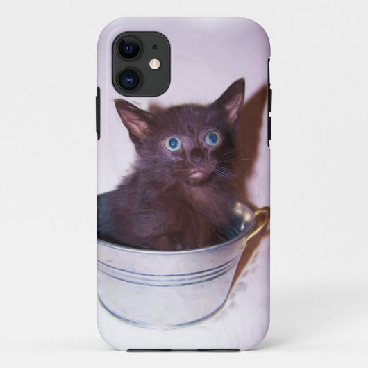 kleine zwarte kitten Case-Mate iPhone case (Achterkant)