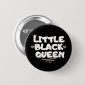 Kleine zwarte koningin-Button Ronde Button 5,7 Cm (Voorkant /achterkant)
