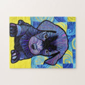 Kleine zwarte lab-paprika, zoals design legpuzzel (Horizontaal)