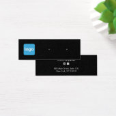 Kleine zwarte Logo Stud Oorbel Display Houder Mini Visitekaartjes (Bureau)