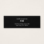 Kleine zwarte Logo Stud Oorbel Display Houder Mini Visitekaartjes (Achterkant)