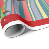 Kleine zwarte meisjes met Kerstmis Cadeaupapier (Rol Hoek)