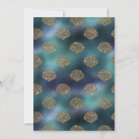 Kleine zwarte mermaïde meisjes Baby shower onder Z Kaart (Achterkant)