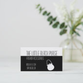 Kleine zwarte paars - ! visitekaartje (Staand voorkant)