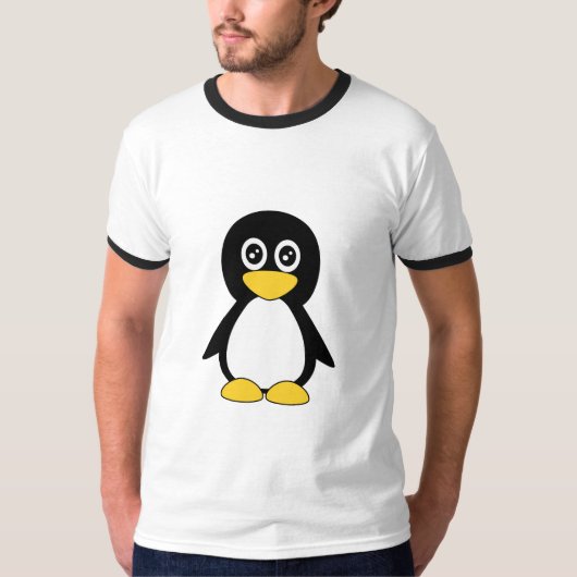 Kleine zwarte pinguïn t-shirt (Voorkant)