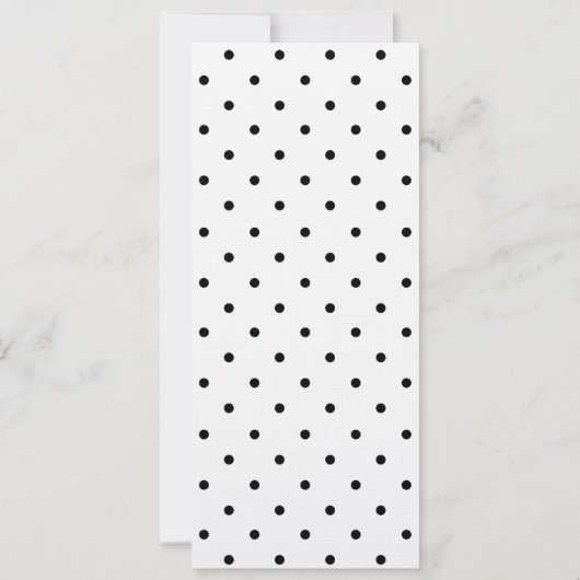 Kleine Zwarte Polka Dots / Rozen Uitnodiging (Achterkant)