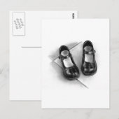 KLEINE ZWARTE SCHOENEN: PENCIL ART: REALISME BRIEFKAART (Voorkant / Achterkant)