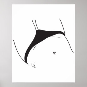 Kleine zwarte slip poster