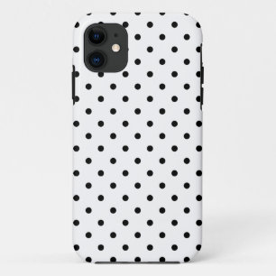 Kleine zwarte stippen witte achtergrond iPhone 11 hoesje