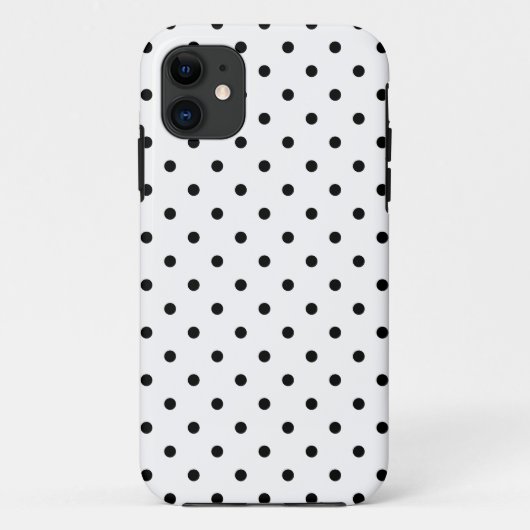 Kleine zwarte stippen witte achtergrond Case-Mate iPhone case (Achterkant)