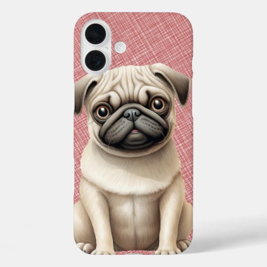 KLEINE ZWARTE & TAN PUG PUPPY HOND Case-Mate iPhone CASE (Achterkant)