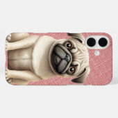 KLEINE ZWARTE & TAN PUG PUPPY HOND Case-Mate iPhone CASE (Achterkant (horizontaal))