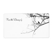 Kleine zwarte vogel Bookplate Etiket (Voorkant)